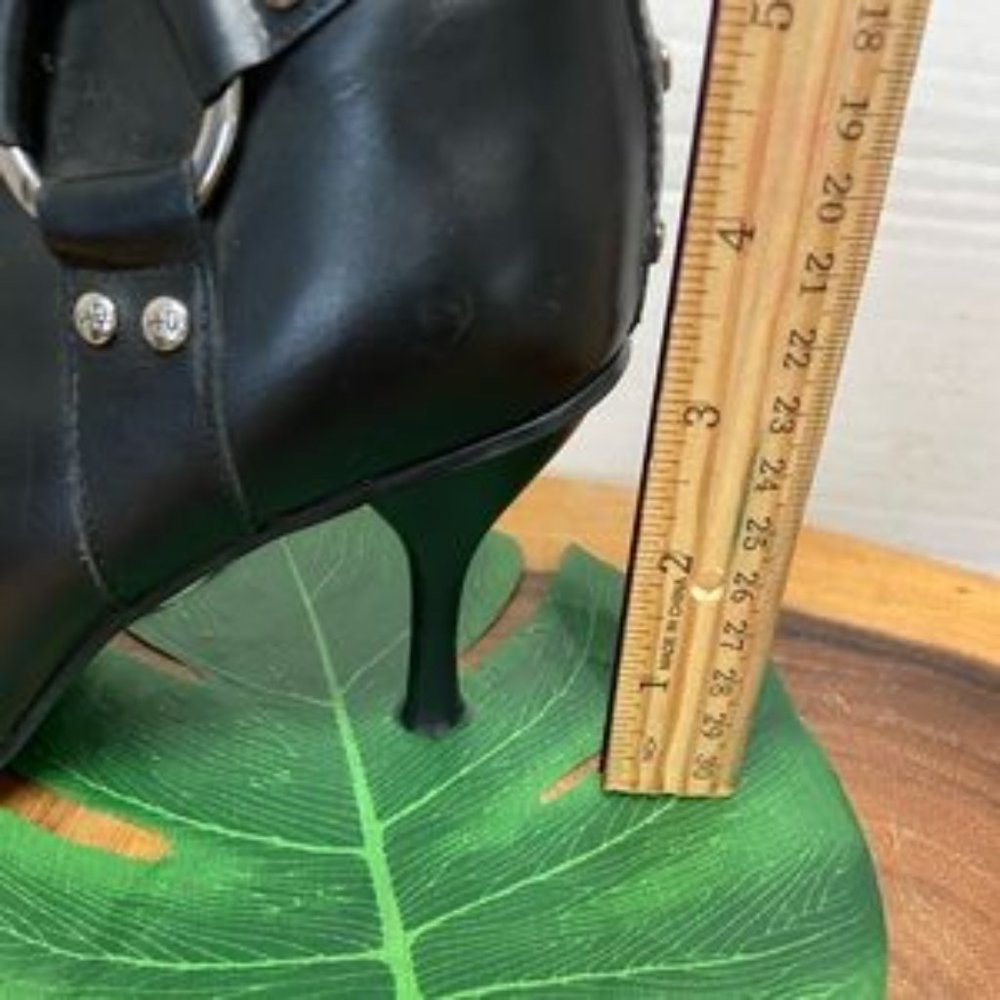 Harley Davidson Heeled Studded Leather Booties - Picture 5 of 5